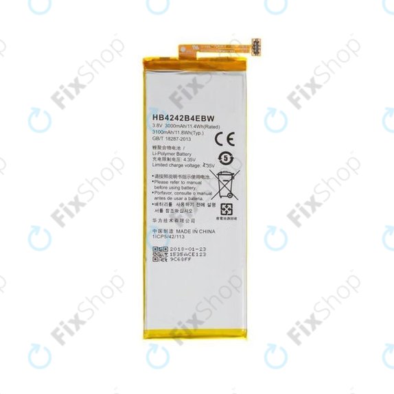 Bateria do Huawei Honor 6, Honor 4X, HB4242B4EBW, 3100mAh