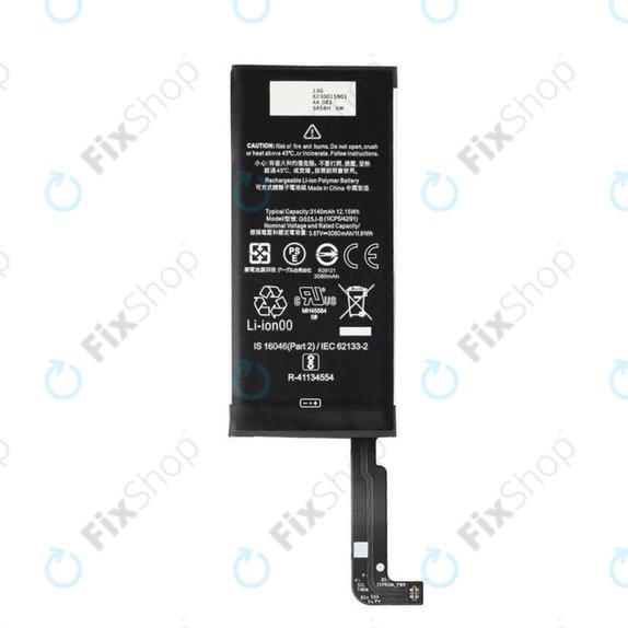 Bateria do Google Pixel 4a 4G, G025J-B, 3140mAh