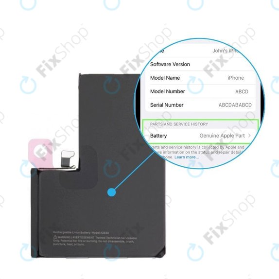 Bateria do iPhone 14 Pro Max, 661-30397, 4323mAh, Genuine Apple
