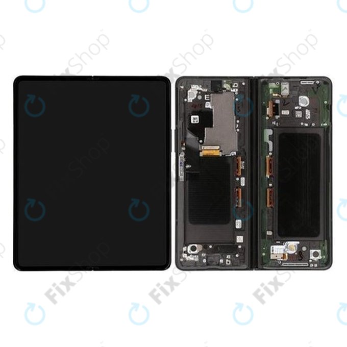 Wyświetlacz do Samsung Z Fold 3 F926B, Ekran dotykowy z ramką, GH82-26283A, GH82-26284A, Phantom Black, Genuine Service Pack