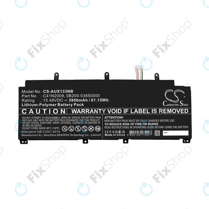 Bateria do Asus ROG Flow X13 GV301QE-K6008, 3950mAh, Li-Pol, 15.48V, C41N2009, HQ