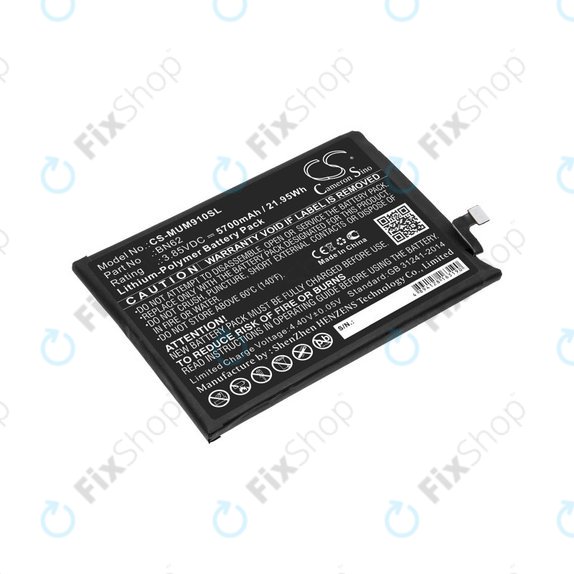 Bateria dla Poco M3, Redmi Note 9 4G, 5700mAh, Li-Pol, 3.85 V, BN62, HQ