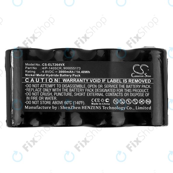 Bateria do Electrolux Spirit Wet and Dry, ZB264x, 4/P-140SCR, 900055173, Ni-MH, 4,8V 3000mAh, HQ