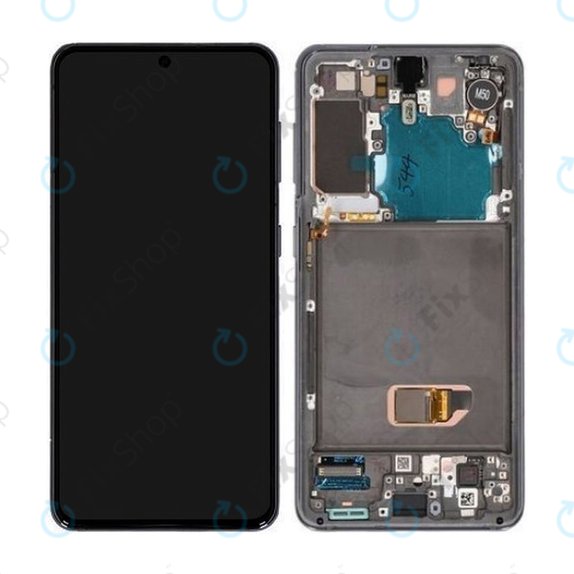 Wyświetlacz do Samsung S21 G991B, Ekran dotykowy z ramką, GH82-24544A, GH82-24545A, GH82-27255A, Phantom Gray, Genuine Service Pack