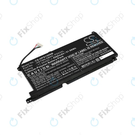 Bateria do HP Pavilion Gaming 15,16, Spectre X360 15, 4500mAh, Li-Pol, 11.55V, 3ICP6/60/72, HQ