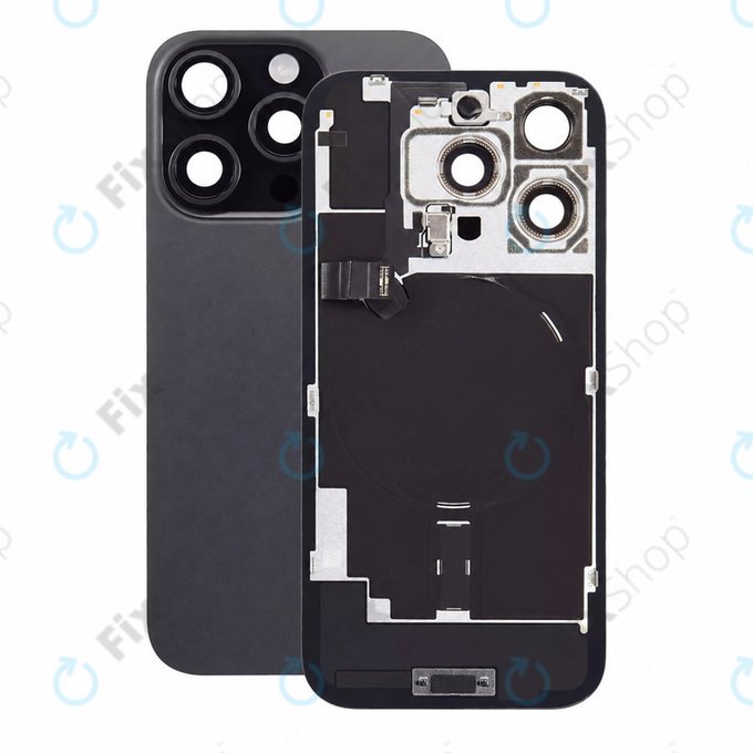 Szkło tylnej obudowy do iPhone 16 Pro, Black Titanium, Pulled A