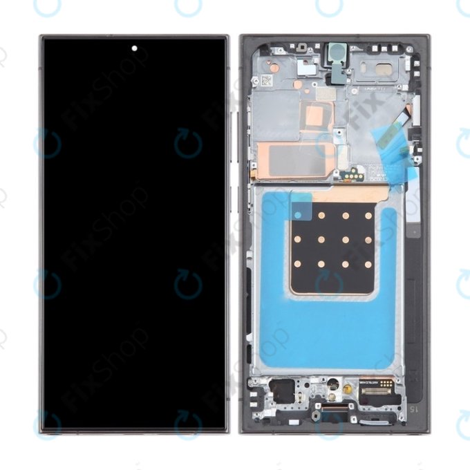 Wyświetlacz do Samsung S24 Ultra S928B, Ekran dotykowy z ramką, Titanium Black, TFT