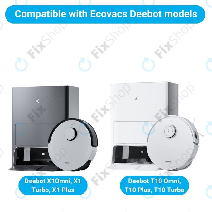 Zestaw części zamiennych do Ecovacs X1 Omni, T10 (1x Główna szczotka, 2x Filtr, 2x Szczotka boczna)