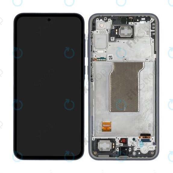 Wyświetlacz do Samsung A35 A356B, Ekran dotykowy z ramką, Awesome Navy, TFT