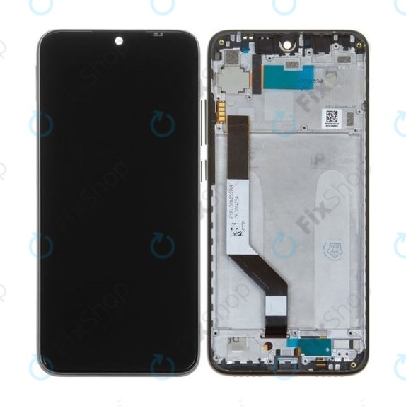 Wyświetlacz do Xiaomi Redmi Note 7, Ekran dotykowy z ramką, 5606100920C7, 560610100033, 560610125033, Space Black, Genuine Service Pack