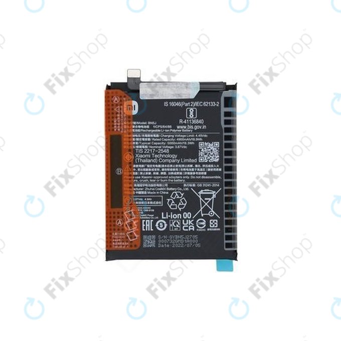 Bateria do Xiaomi Poco X5, Redmi Note 12, BN5J 5000mAh, 46020000F41Y Genuine Service Pack