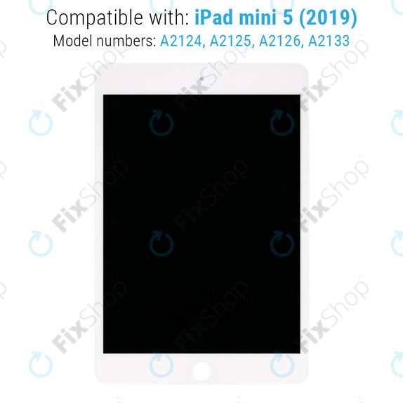 Wyświetlacz LCD dla iPad Mini 5, White, Ekran dotykowy bez ramki