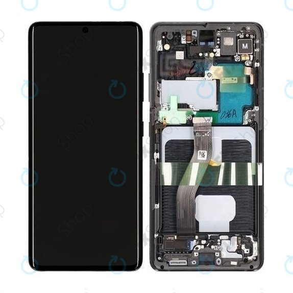 Wyświetlacz do Samsung S21 Ultra G998B, Ekran dotykowy z ramką, GH82-26035A, GH82-26036A, Phantom Black, Genuine Service Pack