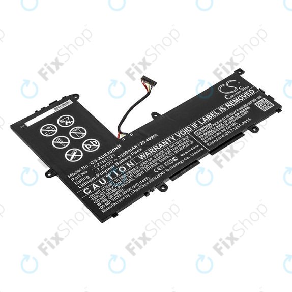 Bateria do Asus VivoBook E200, L200, Eeebook X206, 3350mAh, Li-Pol, 7.6V, C21N1521, HQ