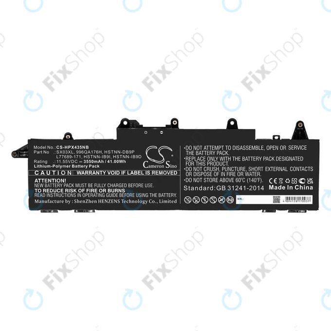 Bateria do HP ProBook x360 435 G7, 3550mAh, Li-Pol, 11.55V, SX03XL, HQ