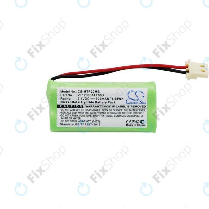 Bateria do Motorola MBP20, 700mAh, Ni-MH, 2.4V, VT1208014770G, HQ