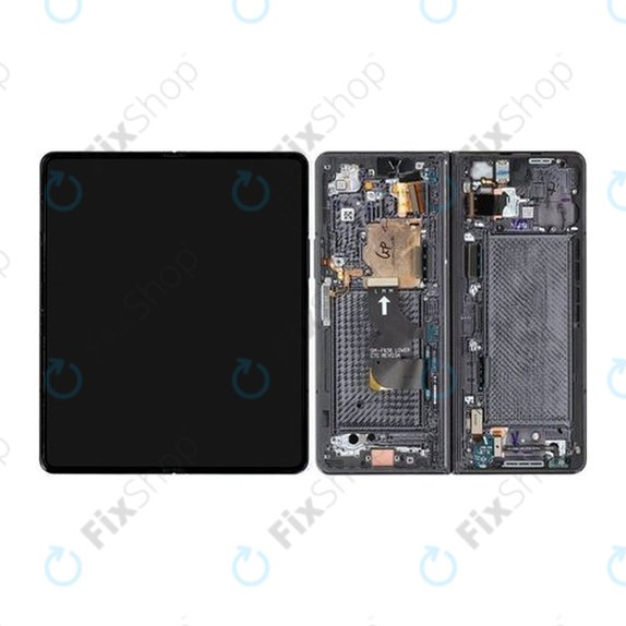 Wyświetlacz do Samsung Z Fold 4 F936B, Ekran dotykowy z ramką, GH82-29461A, GH82-29462A, Phantom Black, Genuine Service Pack