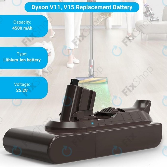 Bateria do Dyson V11, SV15, SV18, 970938-01, Li-Ion, 25,2V 4500mAh
