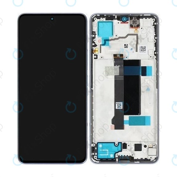 Wyświetlacz do Xiaomi Redmi Note 13 Pro 5G 2312DRA50C, Ekran dotykowy z ramką, Aurora Purple, 5600030N1600, Genuine Service Pack