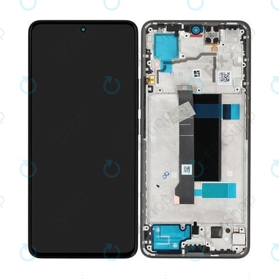 Wyświetlacz do Xiaomi Redmi Note 13 Pro 5G, Ekran dotykowy z ramką, Midnight Black, 5600020N1600, Genuine Service Pack