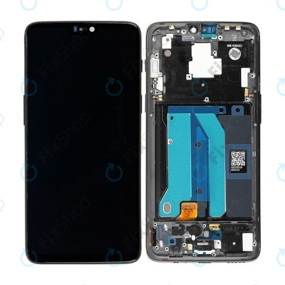Wyświetlacz do OnePlus 6, Ekran dotykowy z ramką, Midnight Black, TFT