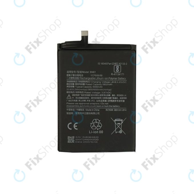 Bateria do Xiaomi Poco X3, X3 NFC, X3 Pro, BN57, BN61, 5160mAh