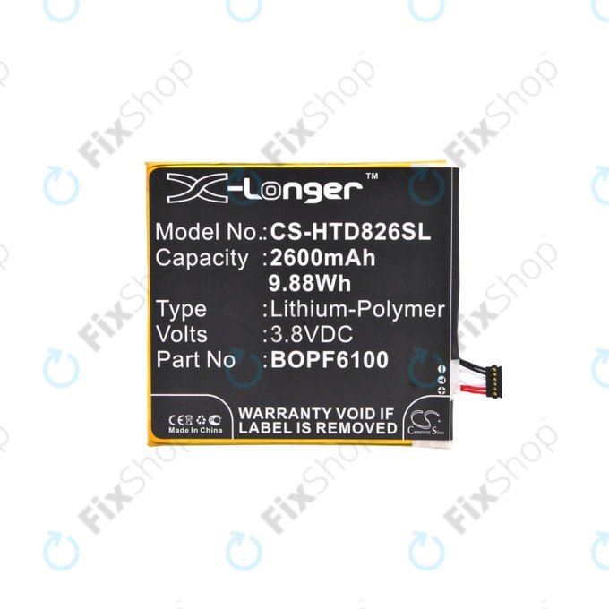 Bateria do HTC Desire 820, BOPF6100, 2600mAh, HQ