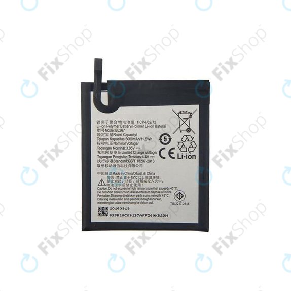 Bateria do Lenovo K6 K33a48, BL267, 3000mAh