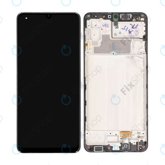 Wyświetlacz do Samsung M32 M325F, Ekran dotykowy z ramką, GH82-25981A, GH82-26193A, Czarny, Black, Genuine Service Pack