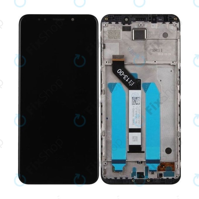 Wyświetlacz do Xiaomi Redmi 5 Plus (Redmi Note 5), Ekran dotykowy z ramką, Czarny, Black, TFT