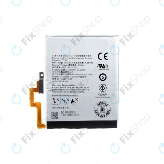 Bateria do Blackberry Passport, BAT-58107-003, 3400mAh
