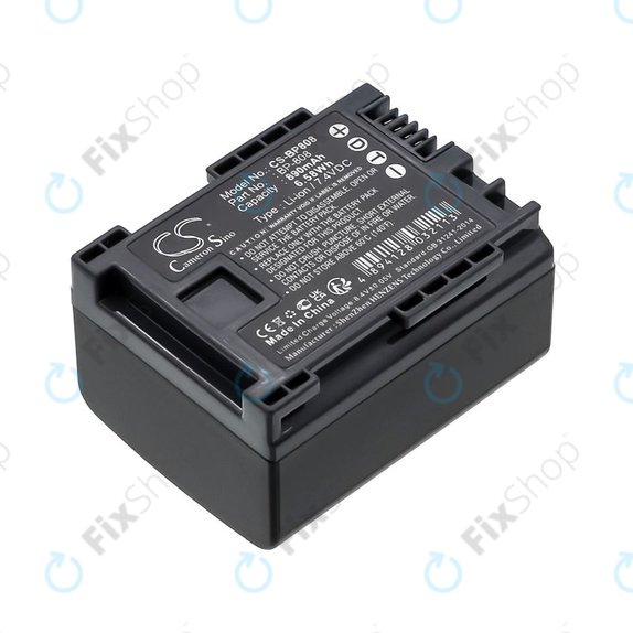 Bateria do Canon FS10, FS11, FS100, 890mAh, Li-Ion, 7.4V, BP-808, HQ