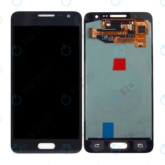 Wyświetlacz do Samsung A3 A300F, Ekran dotykowy bez ramki, Czarny, Black, TFT