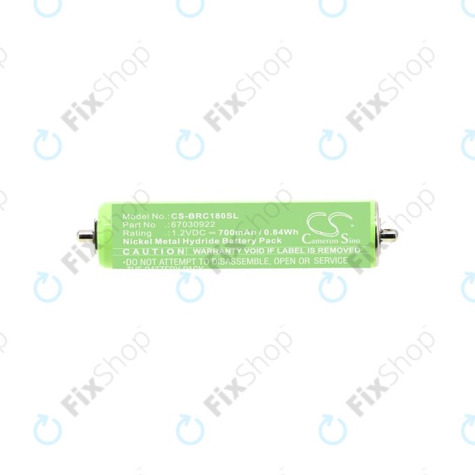 Bateria do Braun 1000, 180, 2000, 3000, 4735, 5411, Cruzer1, Cruzer Z20, 700mAh, Ni-MH, 1.2V, 67030922, HQ