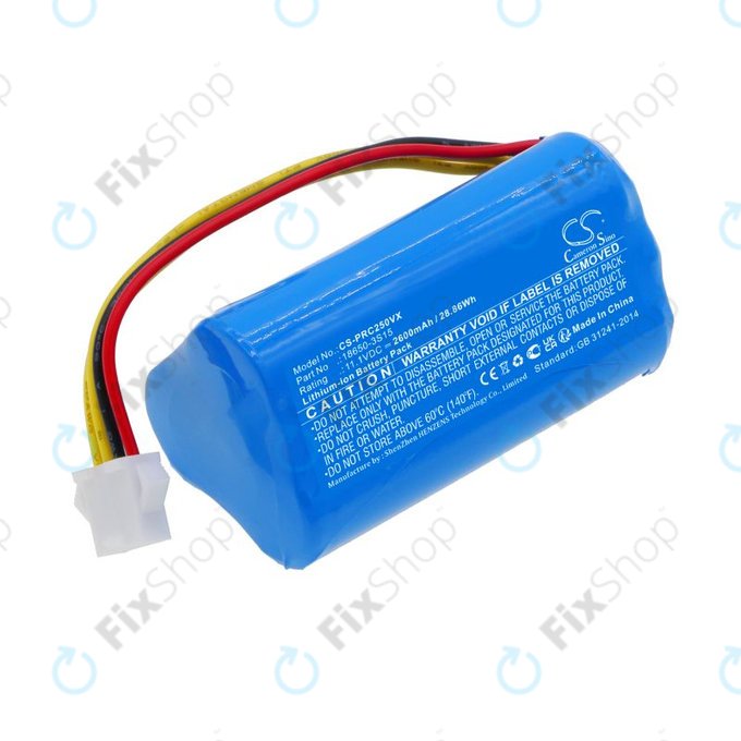 Bateria do CleanMate S460, Pure Clean PUCRC25, 2600mAh, Li-Ion, 11.1V, 18650-3S15, HQ