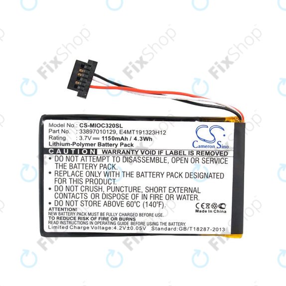 Bateria do Mitac Mio C320, C520, C520t, C720, C810, BP-LX1320/11-B0001 SN, Li-Polymer, 3.7V, 1150mAh, HQ