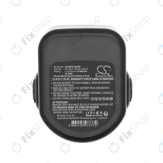 Bateria do Black & Decker Cd1202, 2100mAh, Ni-MH, 12V, PS130A, HQ