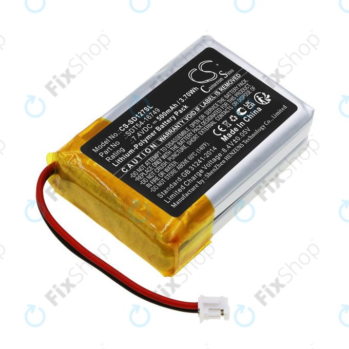 Bateria do Sportdog Sd-1275/875, 500mAh, Li-Pol, 7.4V, SDT54-16749, HQ