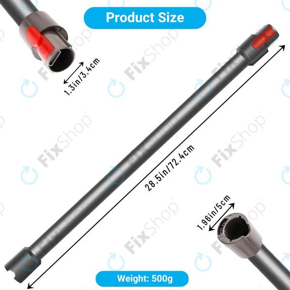 Rura ssaca do Dyson V-series, Outsize, Srebrny, Silver