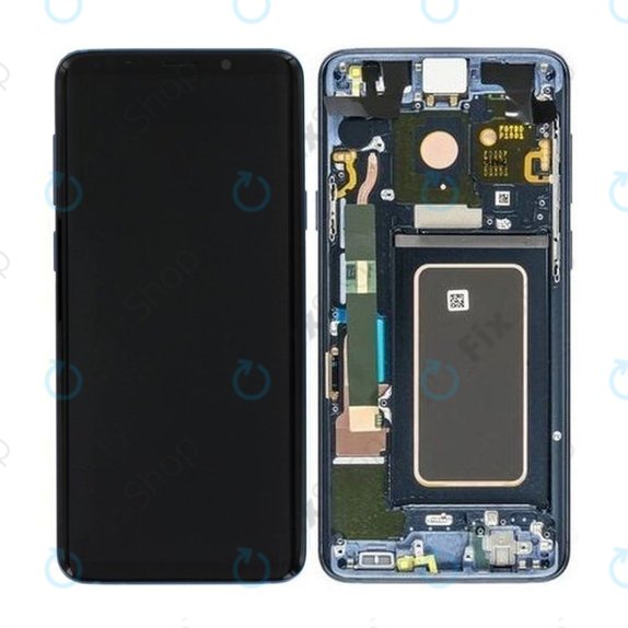 Wyświetlacz do Samsung S9 Plus G965F, G965FD, Ekran dotykowy z ramką, GH97-21691D, GH97-21722D, GH97-21692D, Coral Blue, Genuine Service Pack
