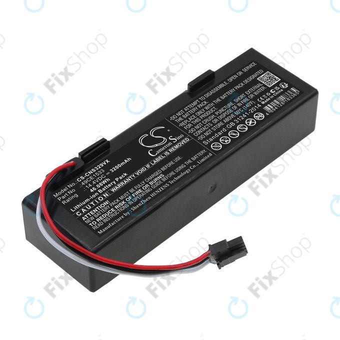 Bateria do ETA Navaggio 2228, Cecotec Conga 3290, 3490, 3890, 3200mAh, Li-Ion, 14.4V, 49CE1533, HQ