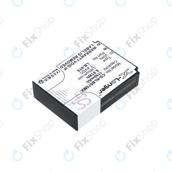 Bateria do Kodak PIXPRO S1, AZ651, AZ652, AZ901, 1150mAh, Li-Ion, 7.4V, LB-070, HQ