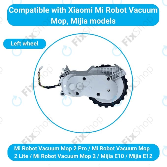 Koło z silnikiem do Xiaomi Mijia E10, E12, Mi Robot Vacuum Mop 2 Lite, 2 Pro, Left, Biały, White