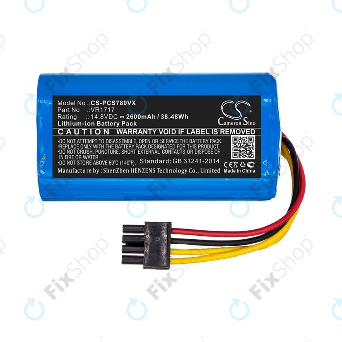 Bateria do Proscenic Cocoa Smart 780T, 790T, Summer P1s, P2s, VR1717, Li-Ion, 14,8V 2600mAh, HQ