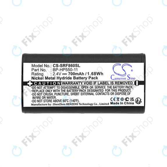 Bateria do Sony MDR, BP-HP550-11, Ni-MH, 2.4V, 700mAh, HQ