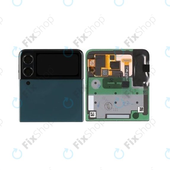 Wyświetlacz (Out) do Samsung Z Flip 3 F711B, Ekran dotykowy z ramką, GH97-26773C, Zielony, Green, Genuine Service Pack