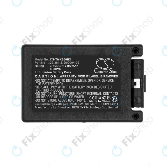 Bateria do Tele Radio TG-TXMNL, 2400mAh, Li-Ion, 3.7V, D00004-02, HQ