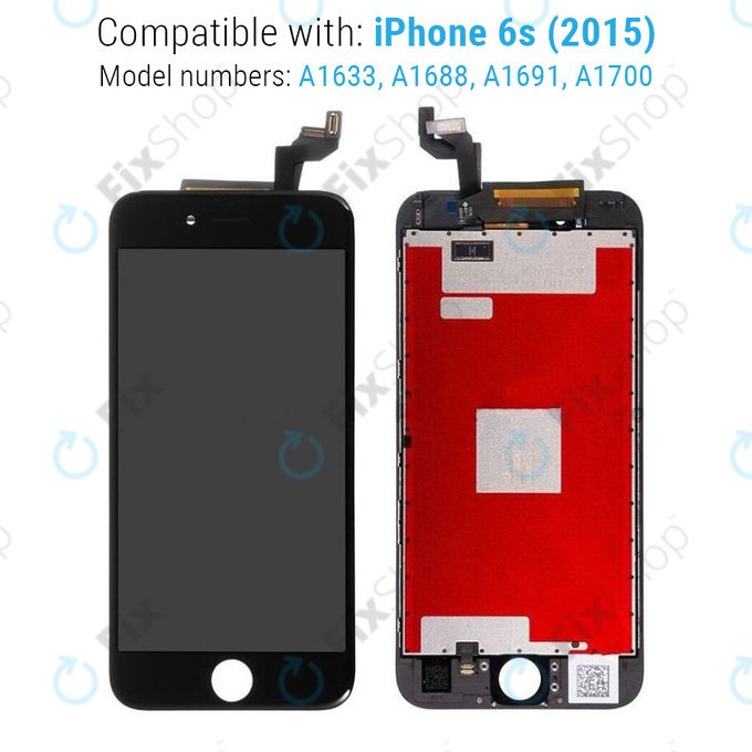 Wyświetlacz dla iPhone 6S, Black, Ekran dotykowy z ramką, Refurbished