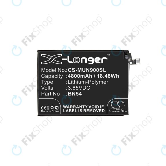 Bateria dla Xiaomi Redmi 9 M2004J19G, 4800mAh, Li-Pol, 3.85 V, BN54, HQ