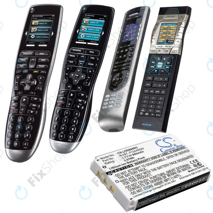 Bateria do Logitech Harmony 720, 780, 880, 890, 900, 950mAh, Li-Ion, 3.7V, R-IG7, HQ